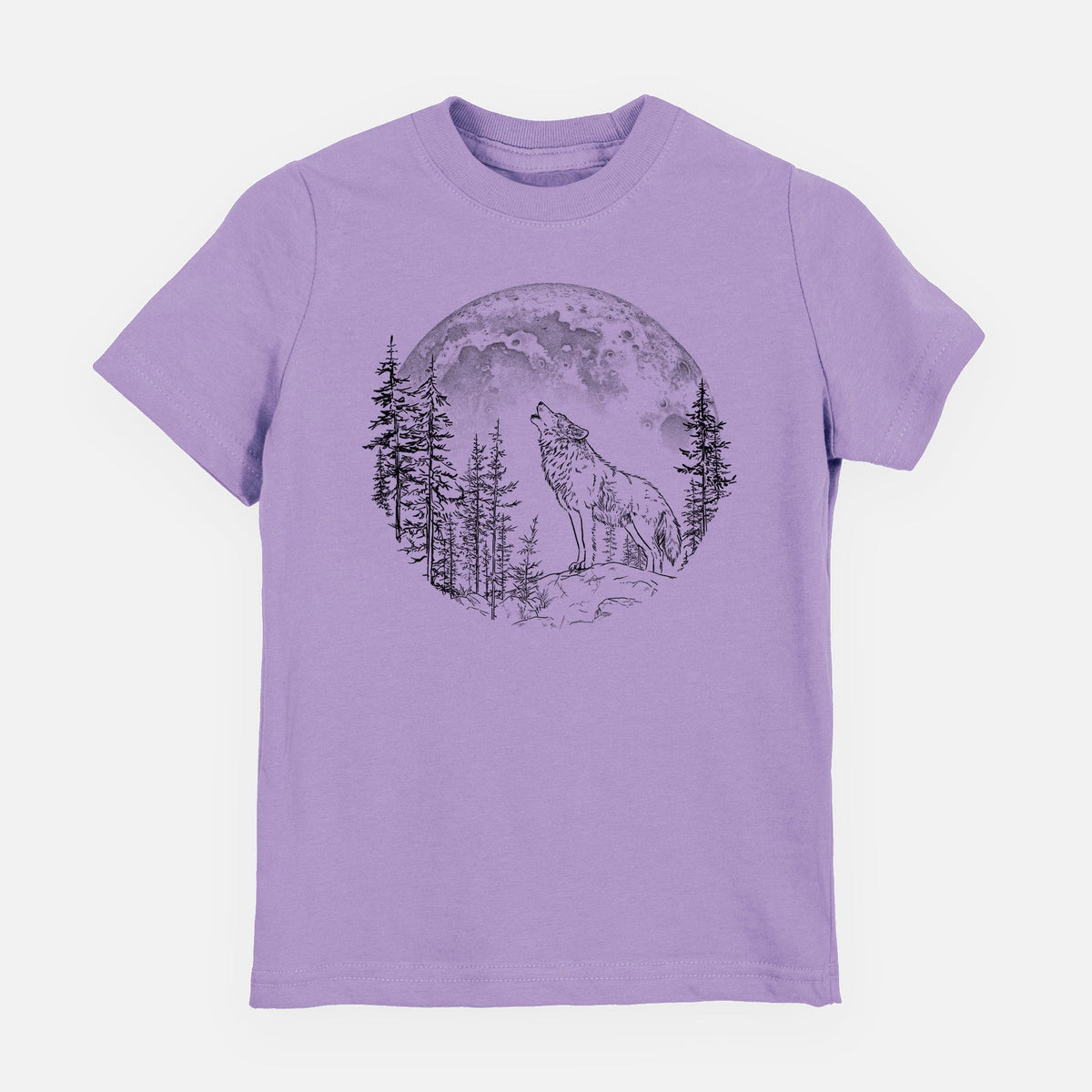 Wolf Howling at the Moon - Toddler/Youth Shirt