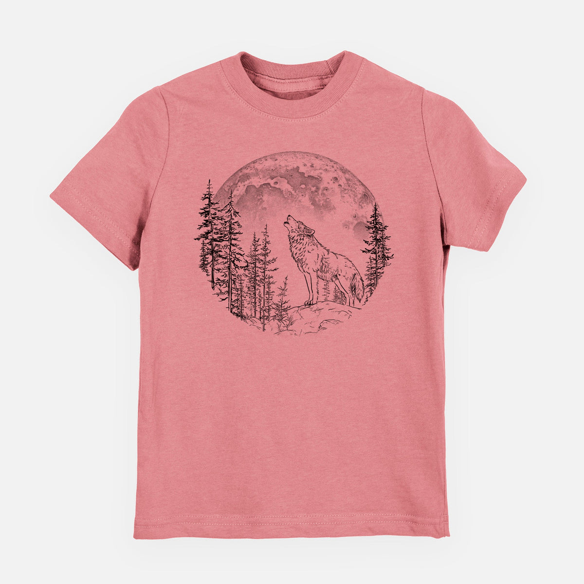 Wolf Howling at the Moon - Toddler/Youth Shirt