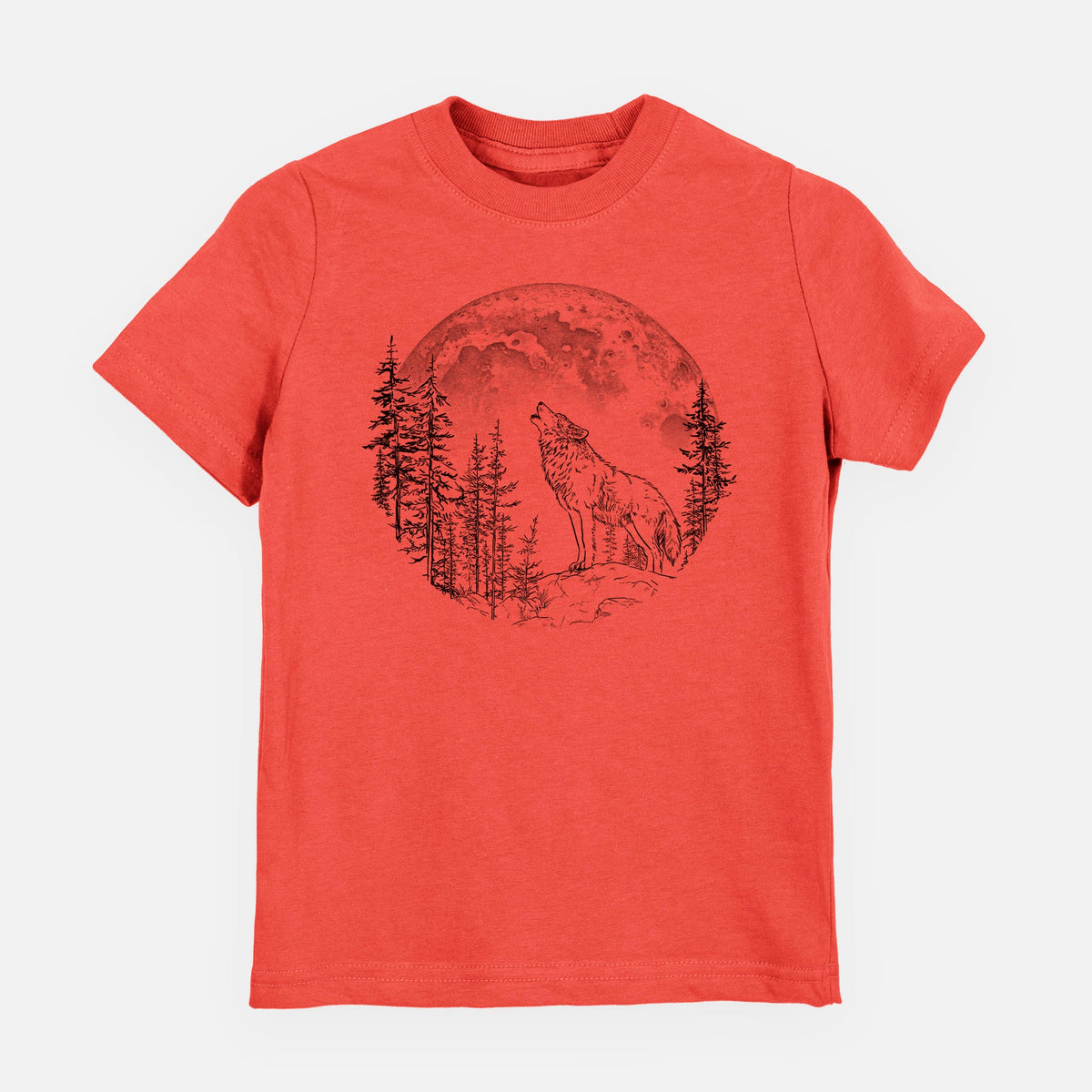 Wolf Howling at the Moon - Toddler/Youth Shirt