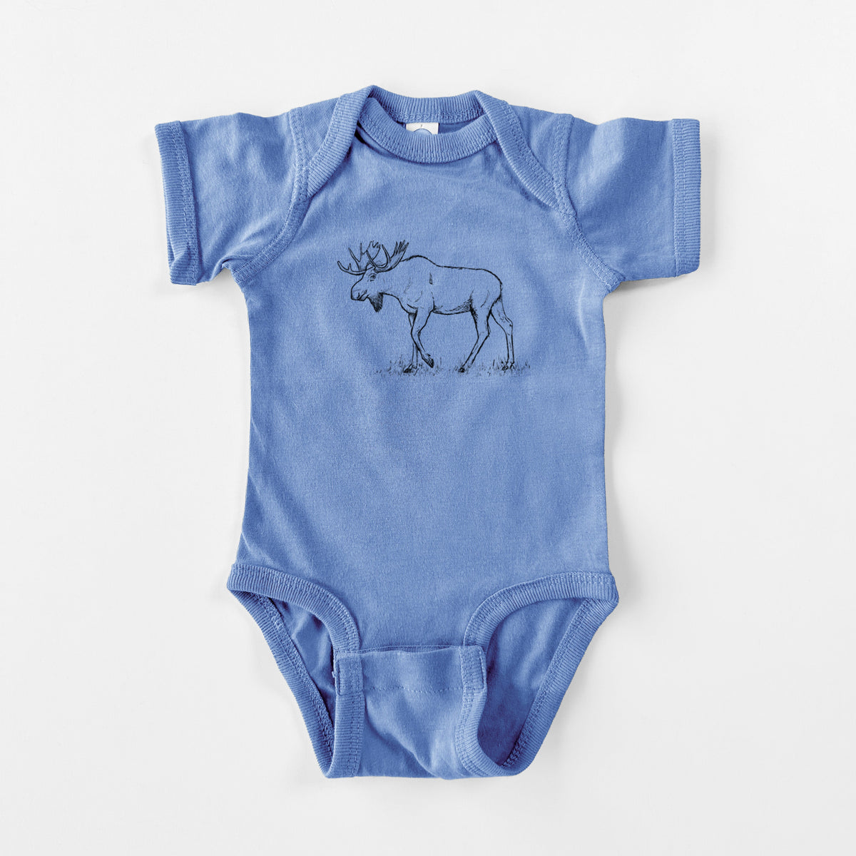 Bull Moose - Alces alces - Baby Fine Jersey Bodysuit