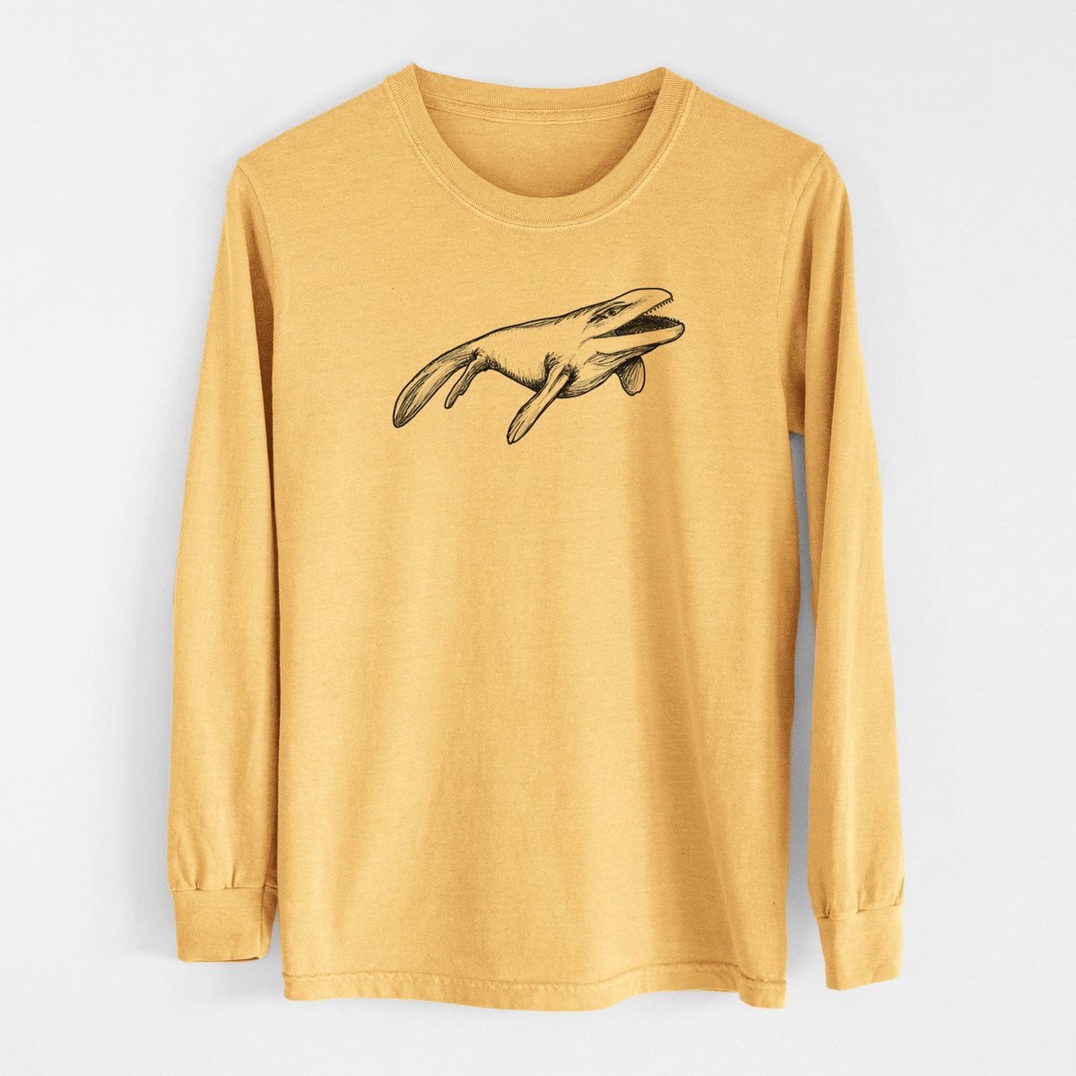 Mosasaur - Mosasaurus Hoffmani - Men's Heavyweight 100% Cotton Long Sleeve