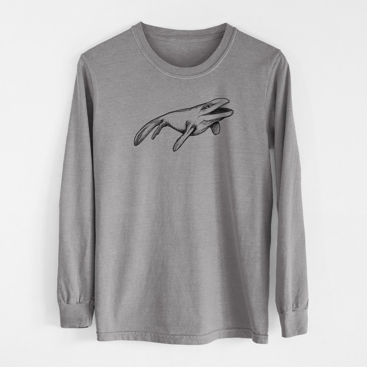 Mosasaur - Mosasaurus Hoffmani - Men's Heavyweight 100% Cotton Long Sleeve