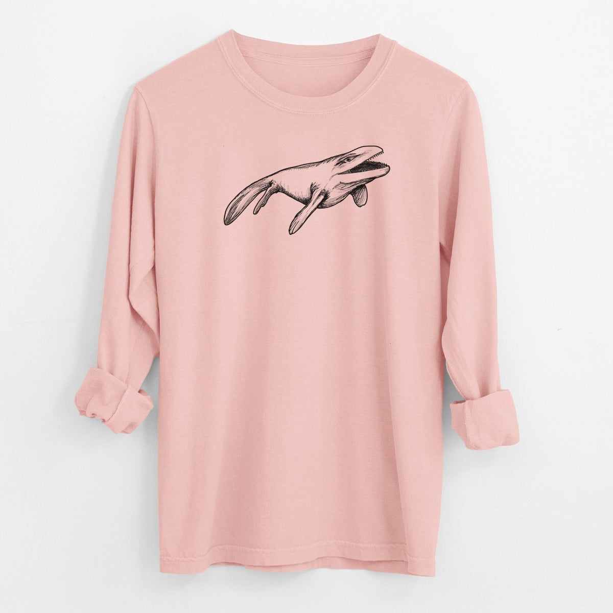 Mosasaur - Mosasaurus Hoffmani - Men's Heavyweight 100% Cotton Long Sleeve