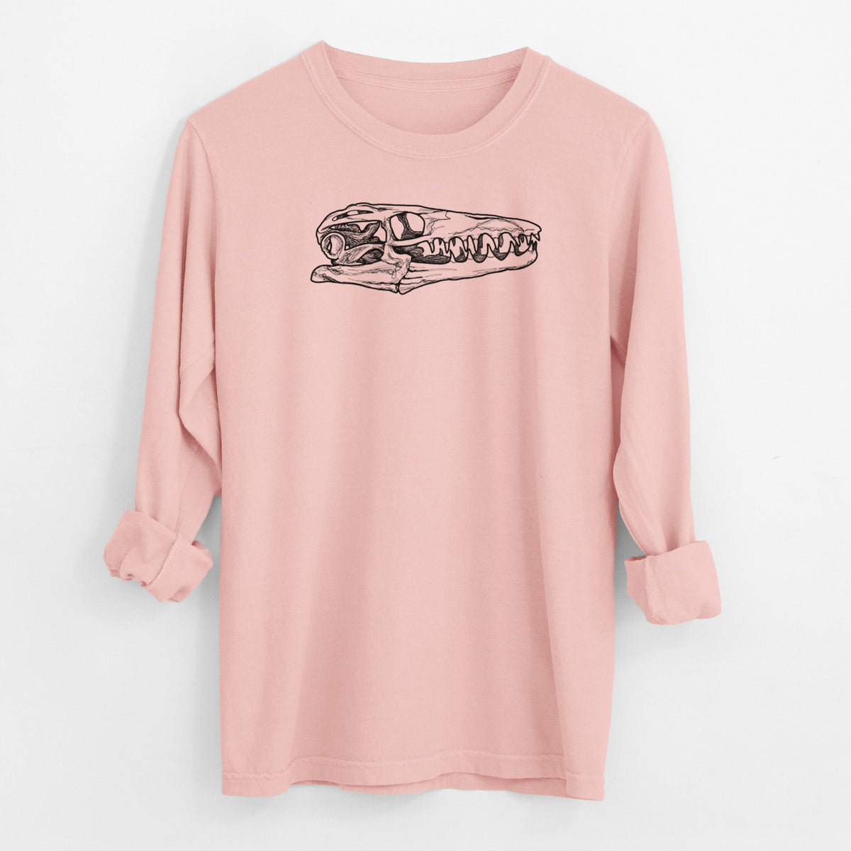 Mosasaur Skull - Men's Heavyweight 100% Cotton Long Sleeve