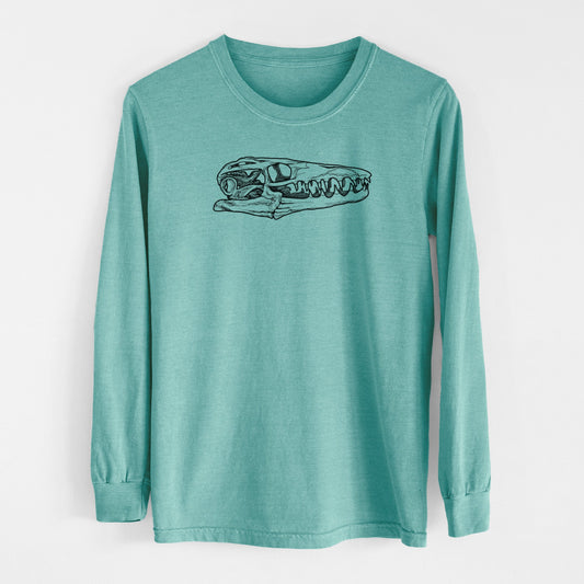 Mosasaur Skull - Men's Heavyweight 100% Cotton Long Sleeve