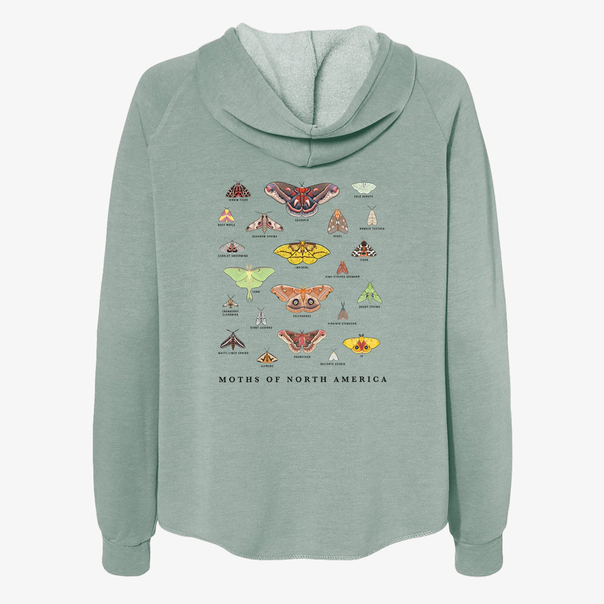 Moths of North America - Women's Cali Wave Zip-Up Sweatshirt