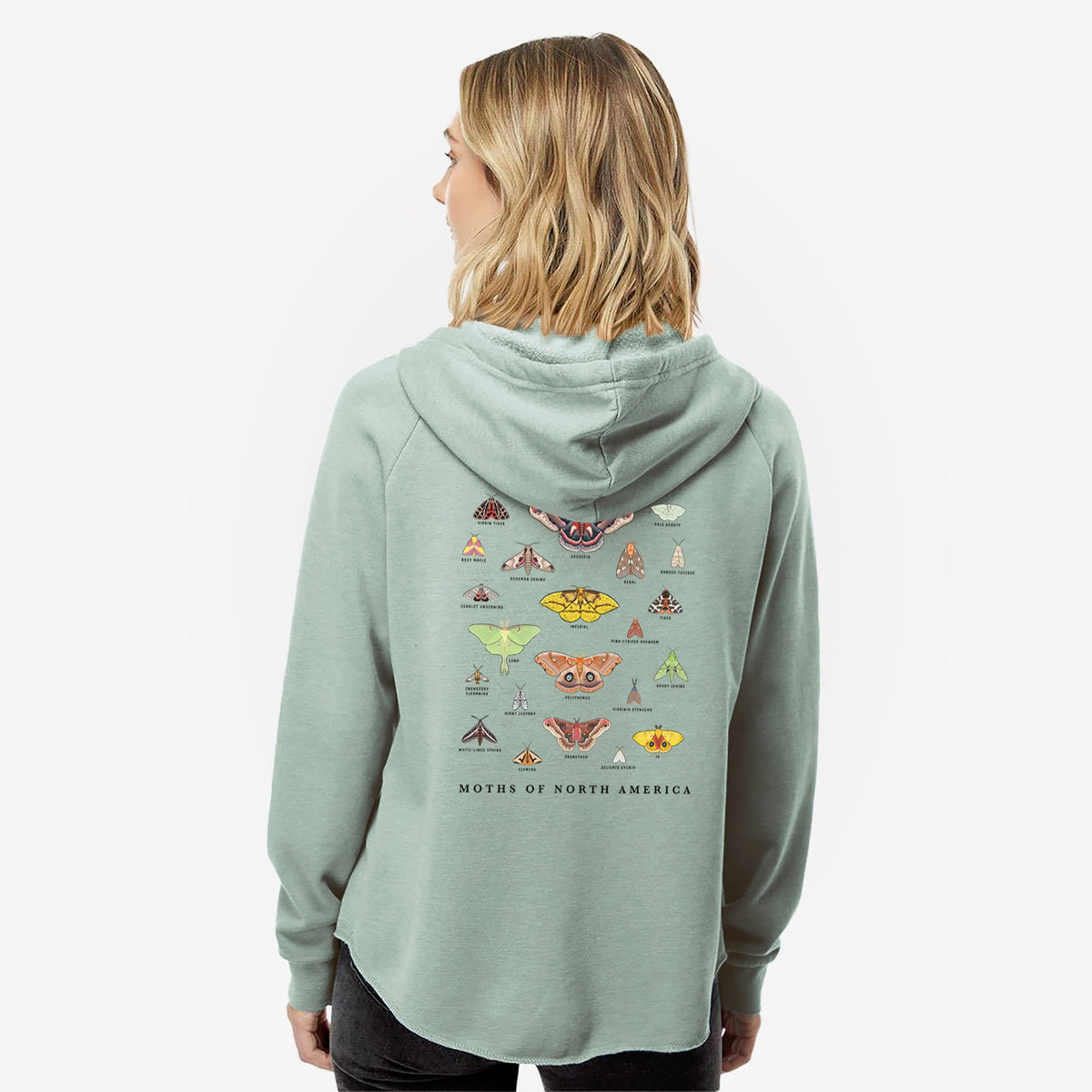 Moths of North America - Women's Cali Wave Zip-Up Sweatshirt