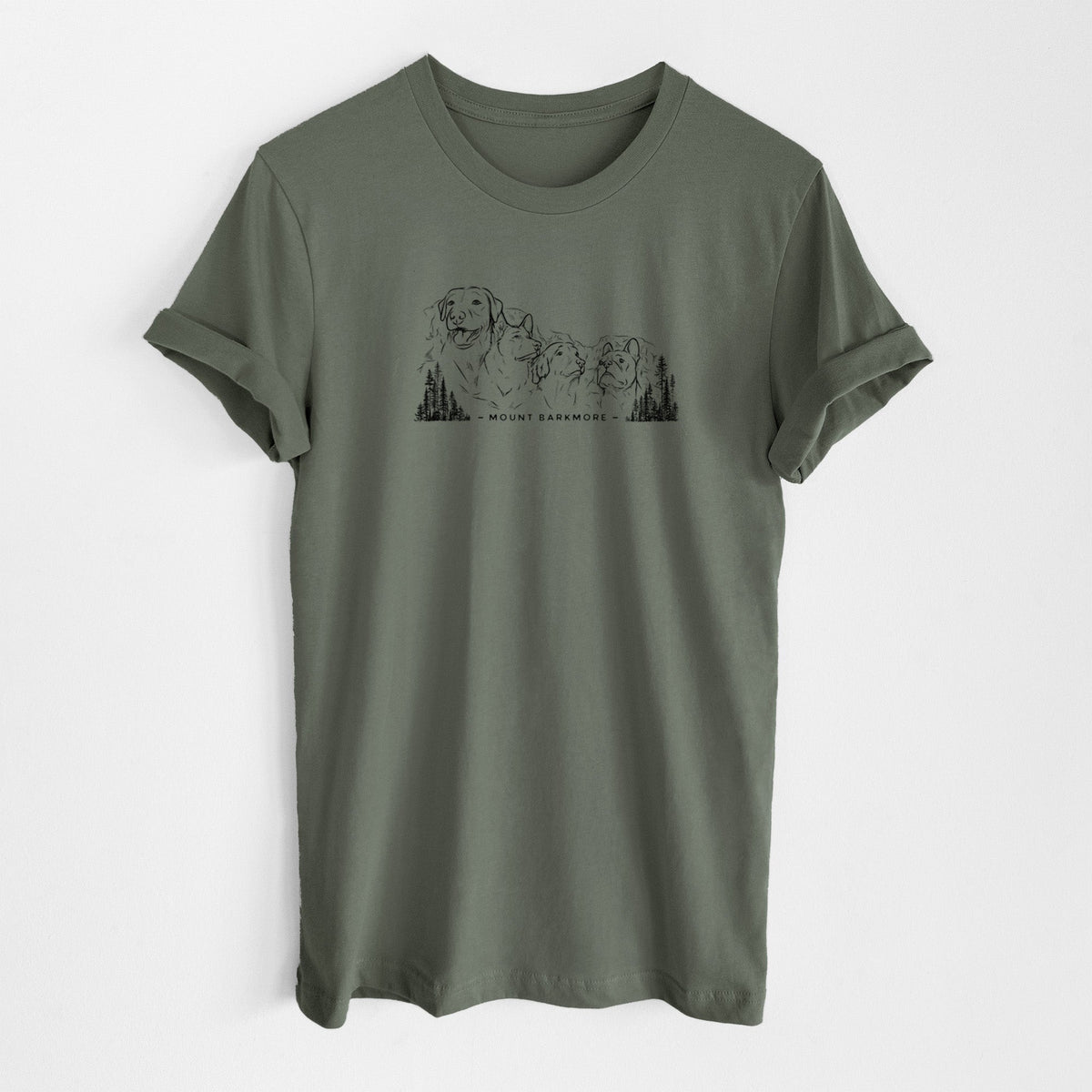 Mount Barkmore - Dog Tribute - Lightweight 100% Cotton Unisex Crewneck