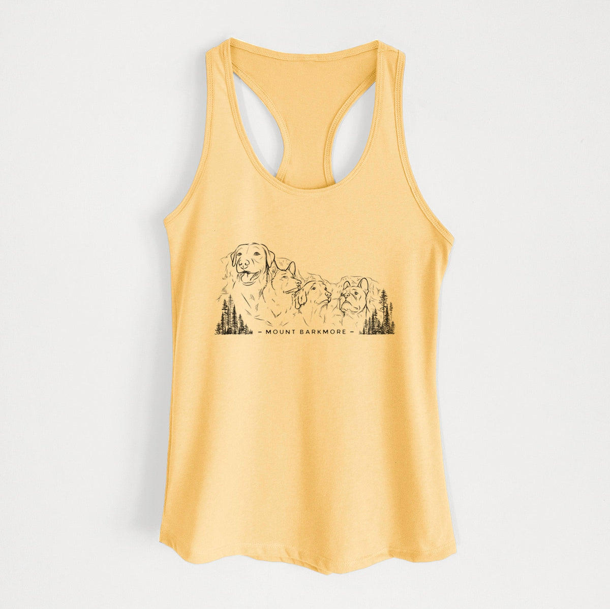 Mount Barkmore - Dog Tribute - Women's Racerback Tanktop