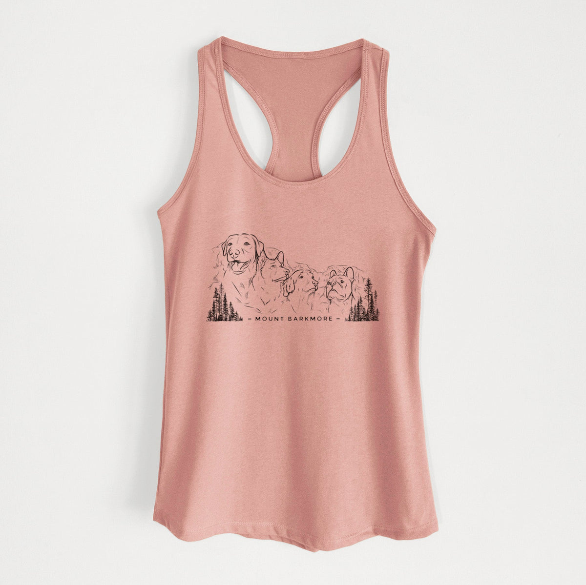 Mount Barkmore - Dog Tribute - Women's Racerback Tanktop