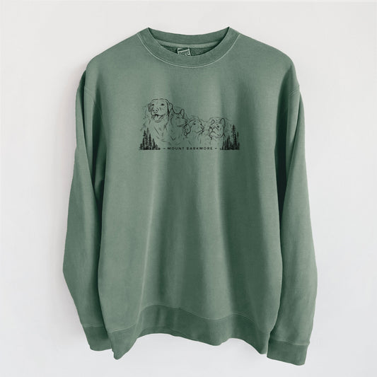 Mount Barkmore - Dog Tribute - Unisex Pigment Dyed Crew Sweatshirt