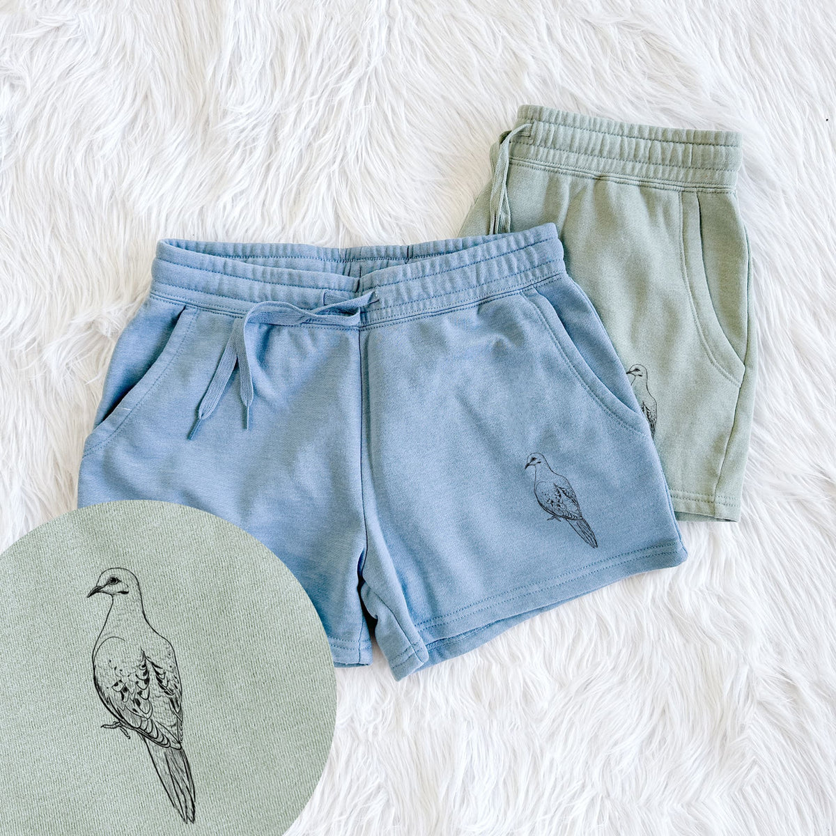 Mourning Dove - Zenaida macroura - Women's Cali Wave Shorts