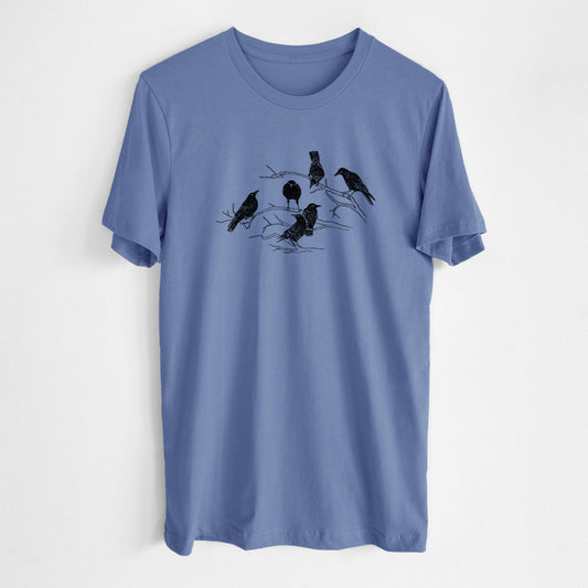 Murder of Crows - Lightweight 100% Cotton Unisex Crewneck