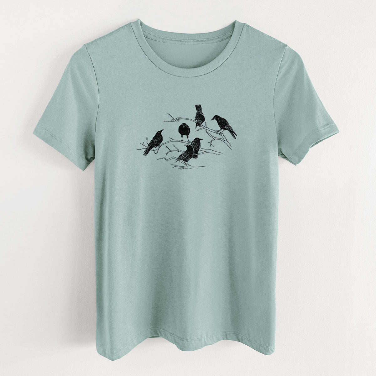Murder of Crows - Women's Lightweight Relaxed Fit 100% Cotton Crewneck