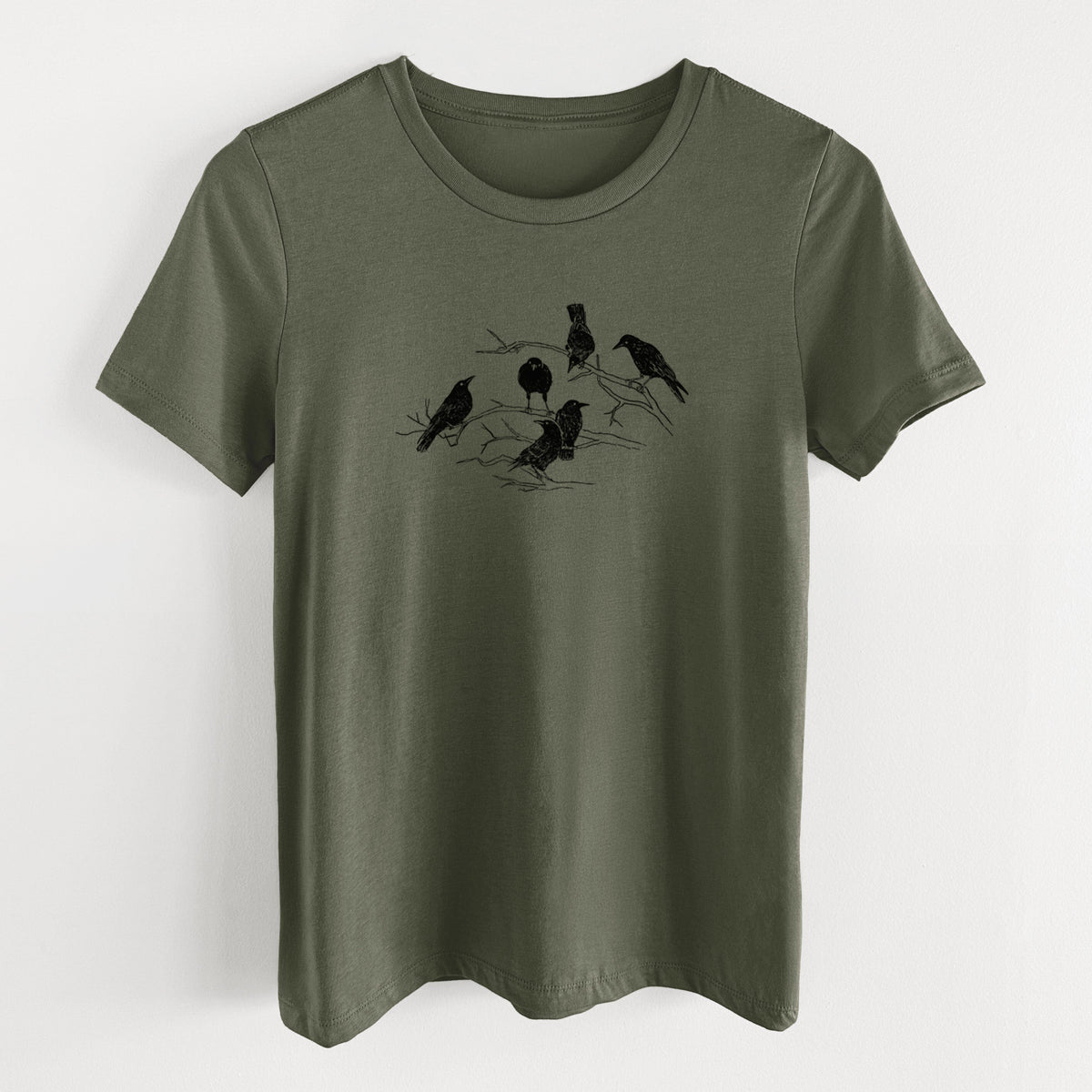 Murder of Crows - Women's Lightweight Relaxed Fit 100% Cotton Crewneck