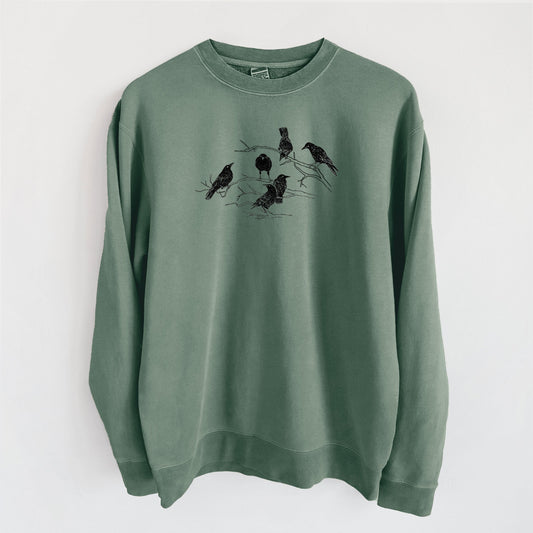 Murder of Crows - Unisex Pigment Dyed Crew Sweatshirt