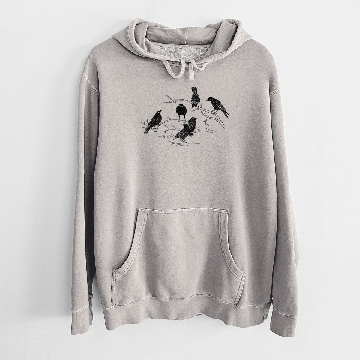 Murder of Crows - Unisex Pigment Dyed Hoodie