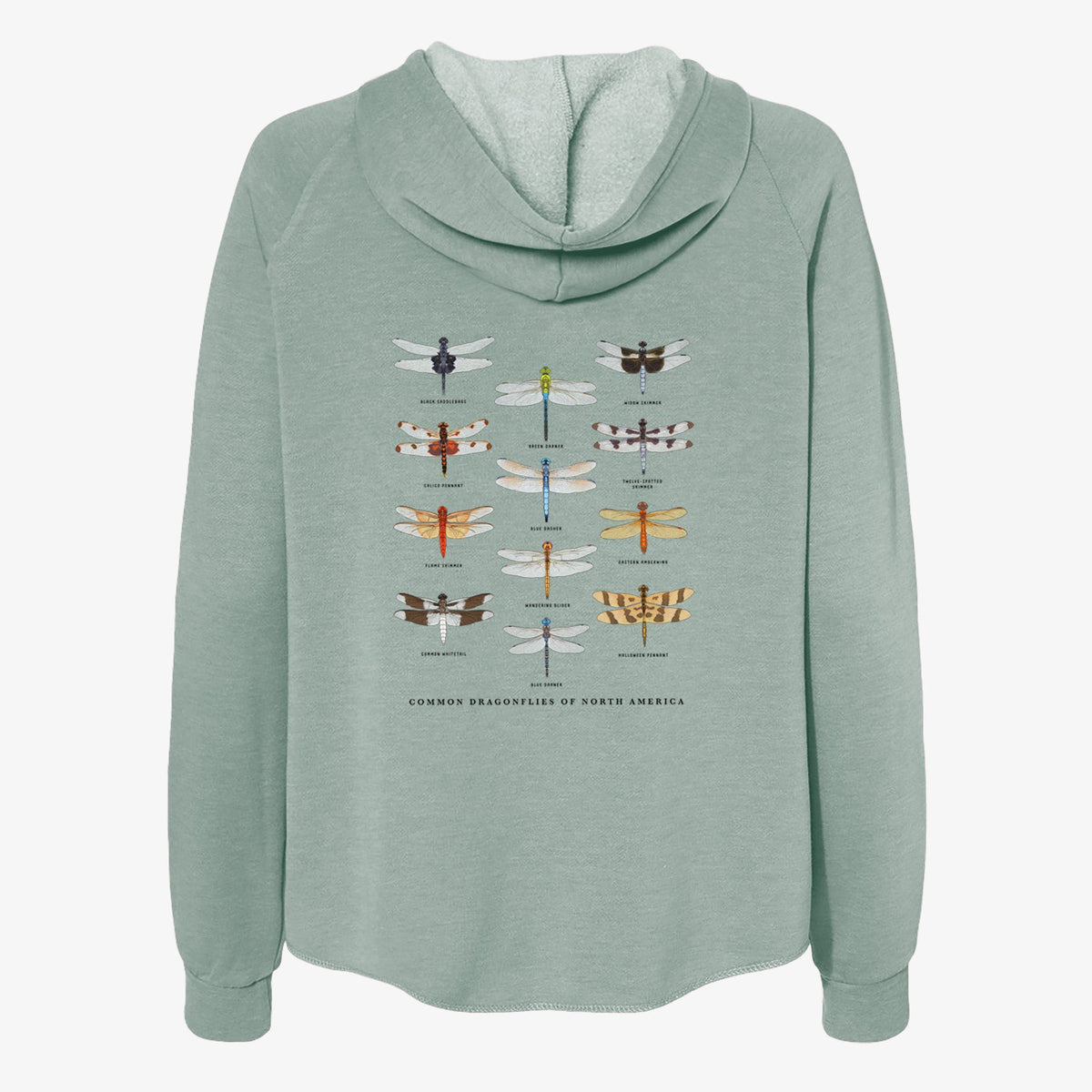 Common Dragonflies of North America - Women's Cali Wave Zip-Up Sweatshirt