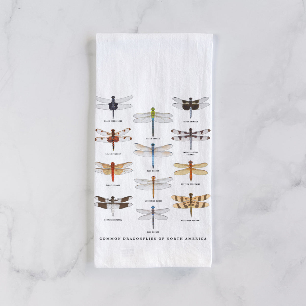 Common Dragonflies of North America Tea Towel