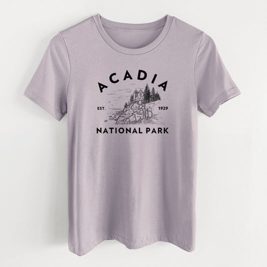 Acadia National Park - Women's Lightweight Relaxed Fit 100% Cotton Crewneck