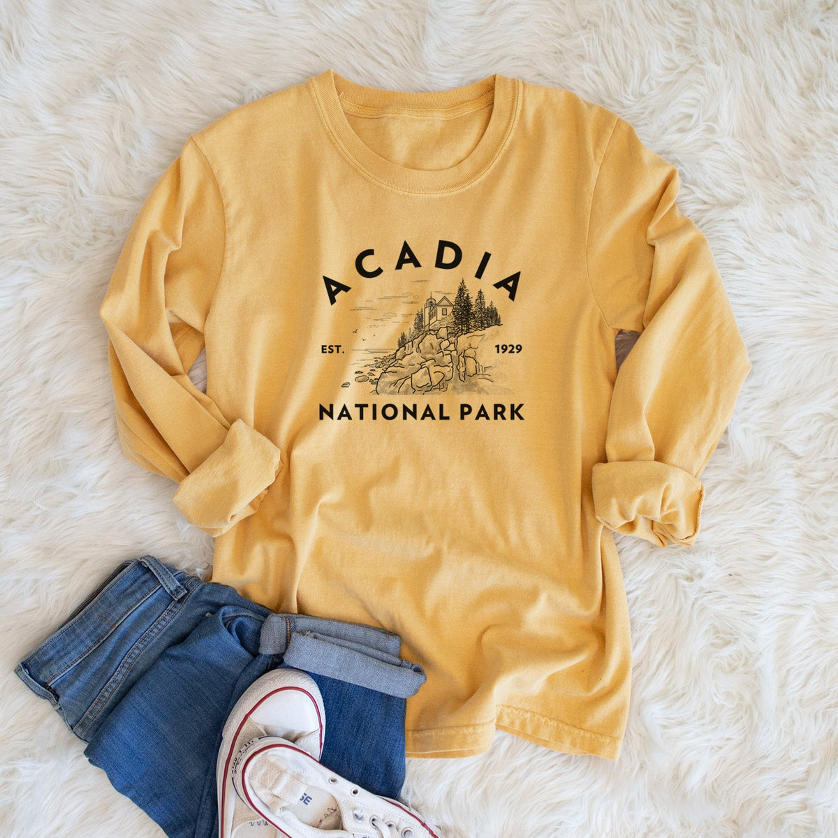Acadia National Park - Unisex Comfort Colors 100% Cotton Long Sleeve
