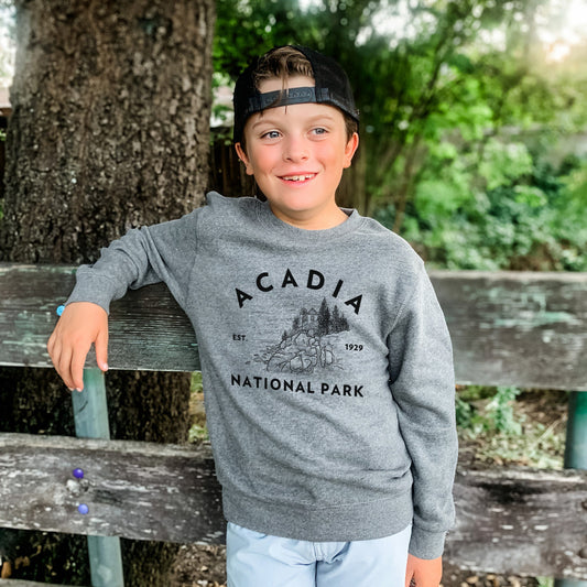 Acadia National Park - Youth Lightweight Crewneck Sweatshirt