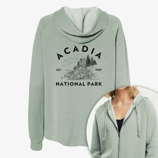 Acadia National Park - Women's Cali Wave Zip-Up Sweatshirt
