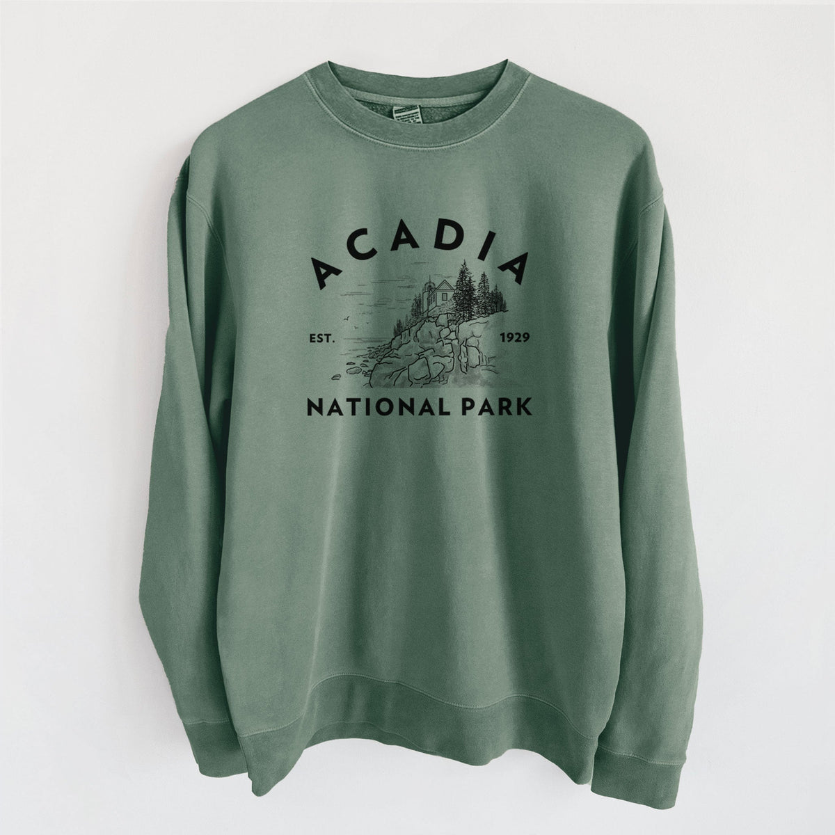 Acadia National Park - Unisex Pigment Dyed Crew Sweatshirt