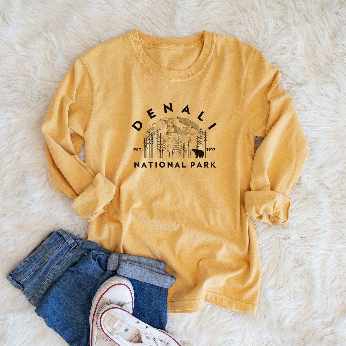 Denali National Park - Unisex Comfort Colors 100% Cotton Long Sleeve