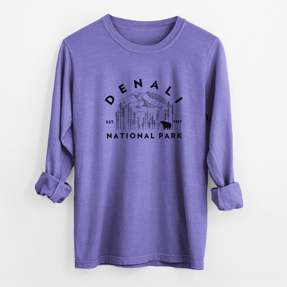 Denali National Park - Unisex Comfort Colors 100% Cotton Long Sleeve