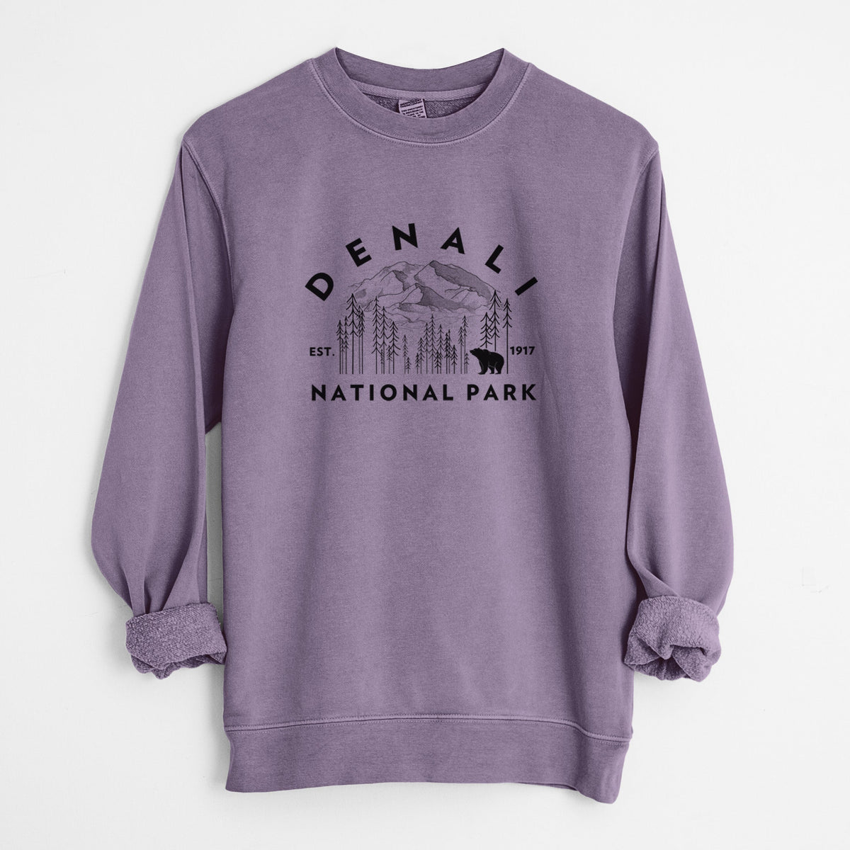 Denali National Park - Unisex Pigment Dyed Crew Sweatshirt