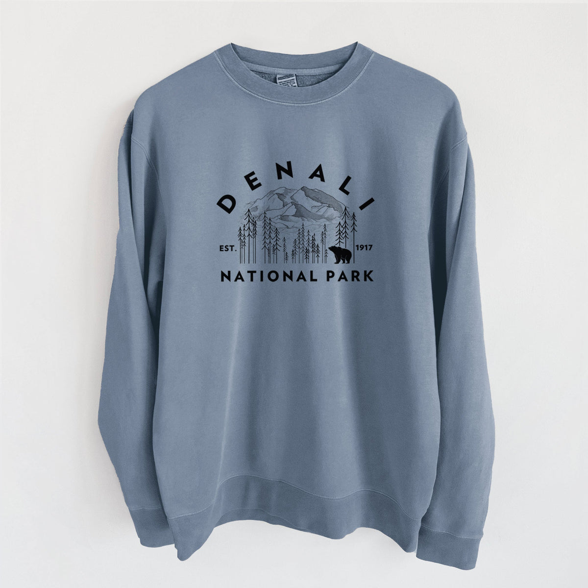 Denali National Park - Unisex Pigment Dyed Crew Sweatshirt