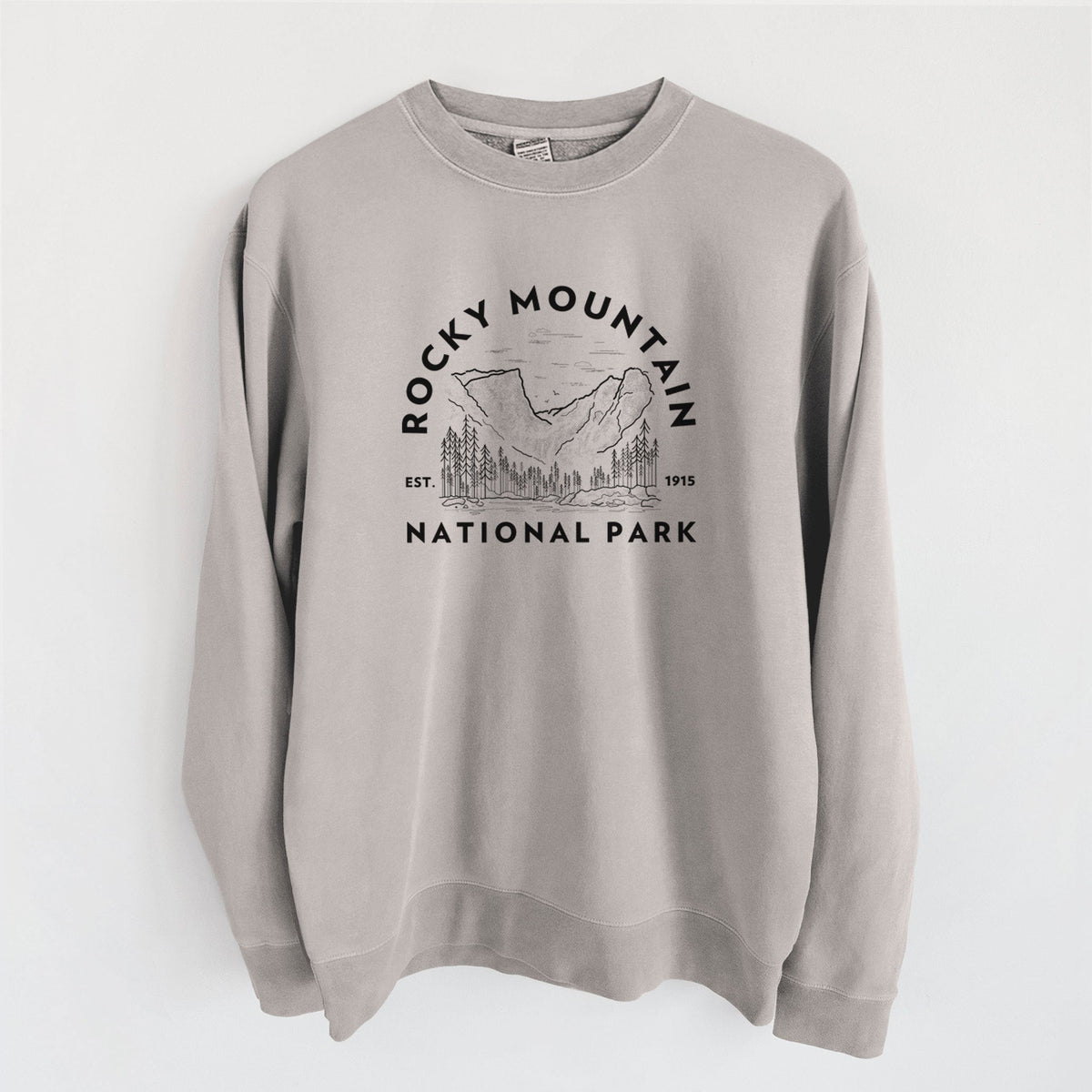 Rocky Mountain National Park - Unisex Pigment Dyed Crew Sweatshirt