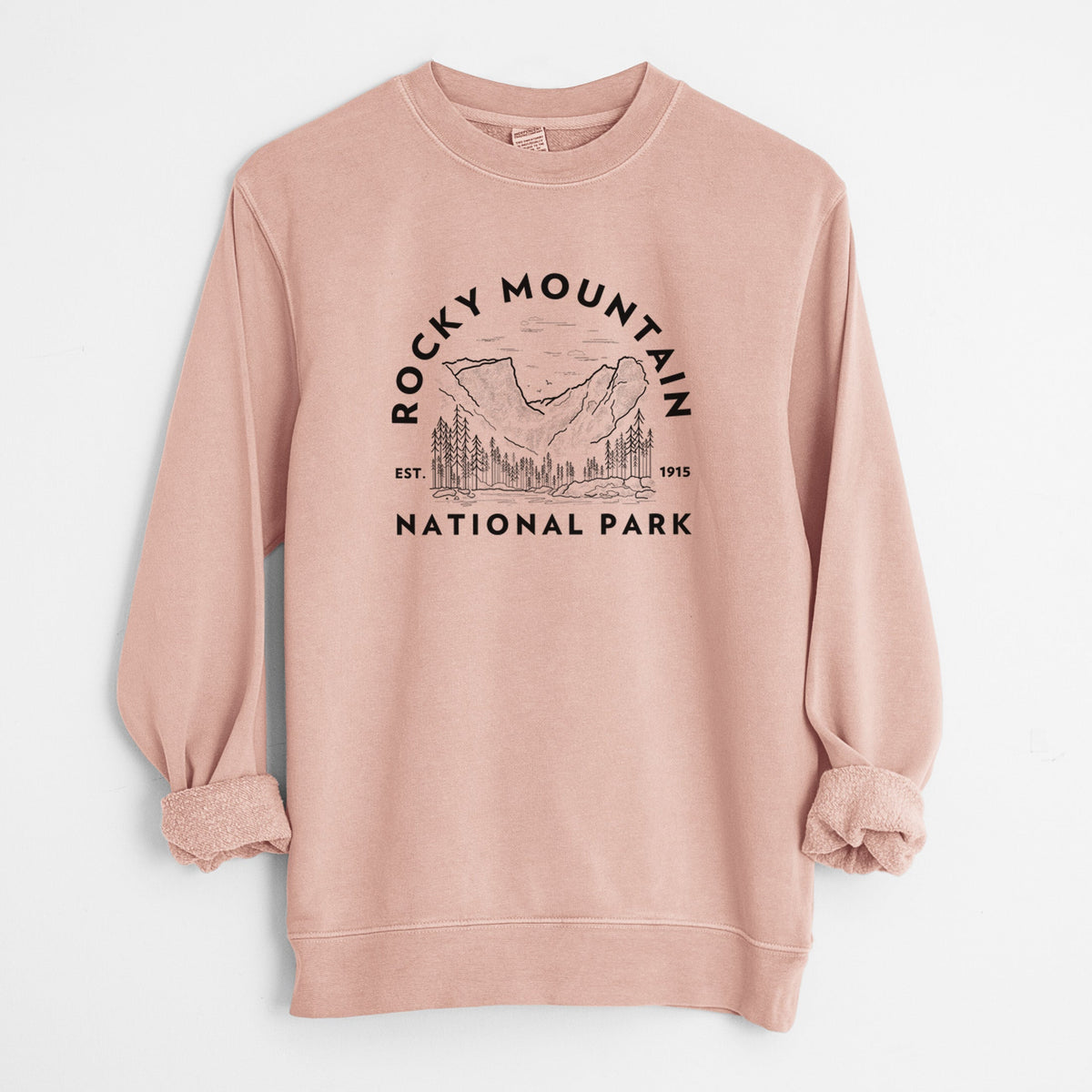 Rocky Mountain National Park - Unisex Pigment Dyed Crew Sweatshirt