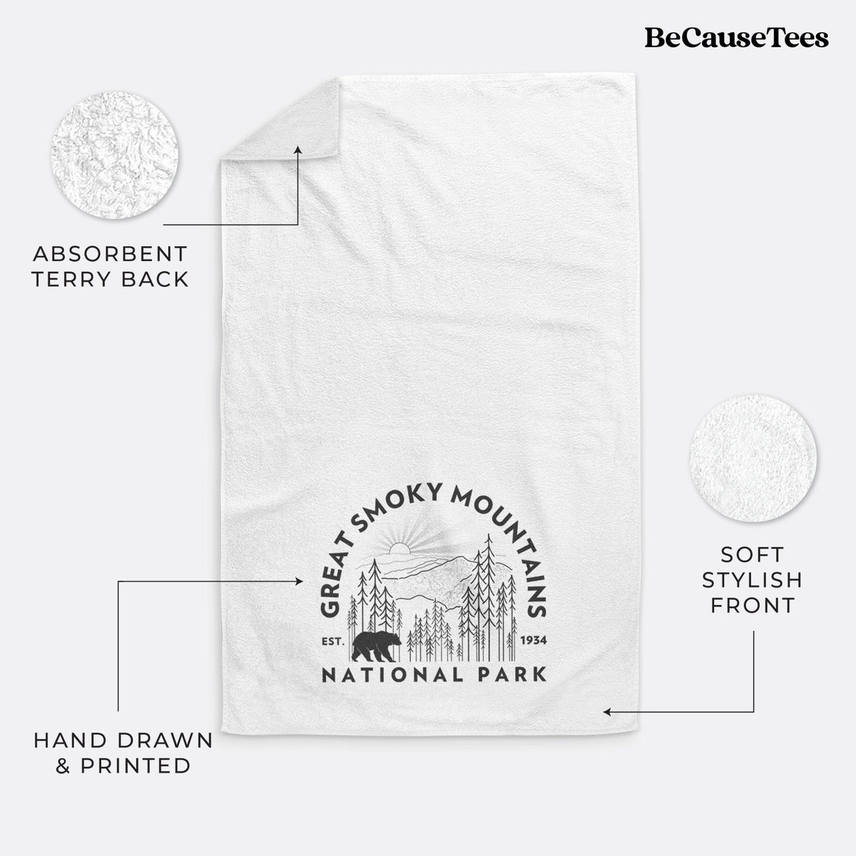Great Smoky Mountains National Park Premium Decorative Hand Towel