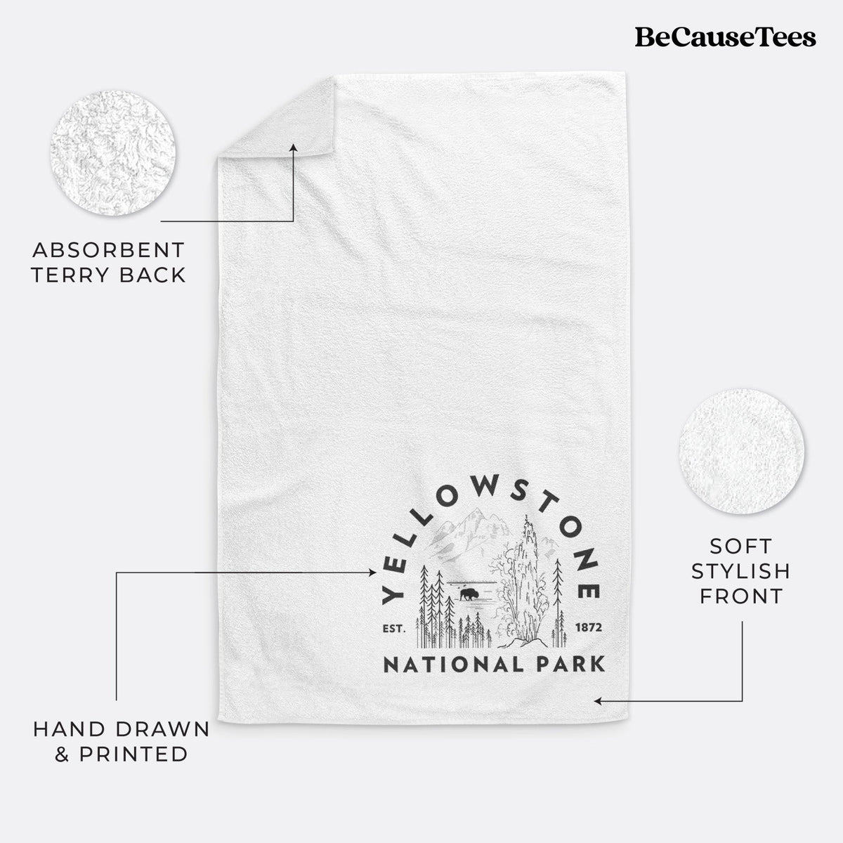 Yellowstone National Park Premium Decorative Hand Towel