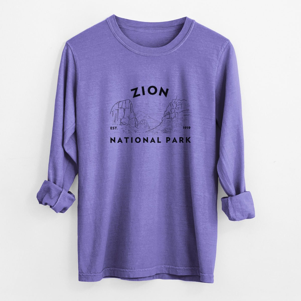 Zion National Park - Unisex Comfort Colors 100% Cotton Long Sleeve