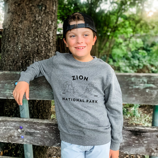 Zion National Park - Youth Lightweight Crewneck Sweatshirt