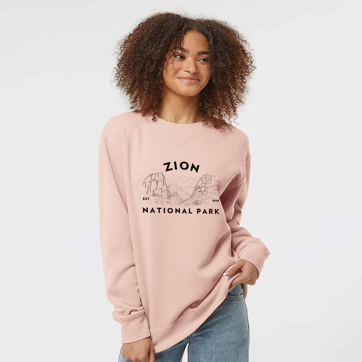 Zion National Park - Unisex Pigment Dyed Crew Sweatshirt