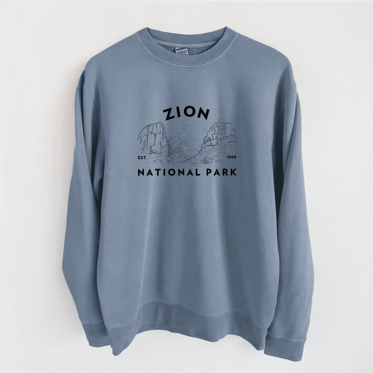 Zion National Park - Unisex Pigment Dyed Crew Sweatshirt
