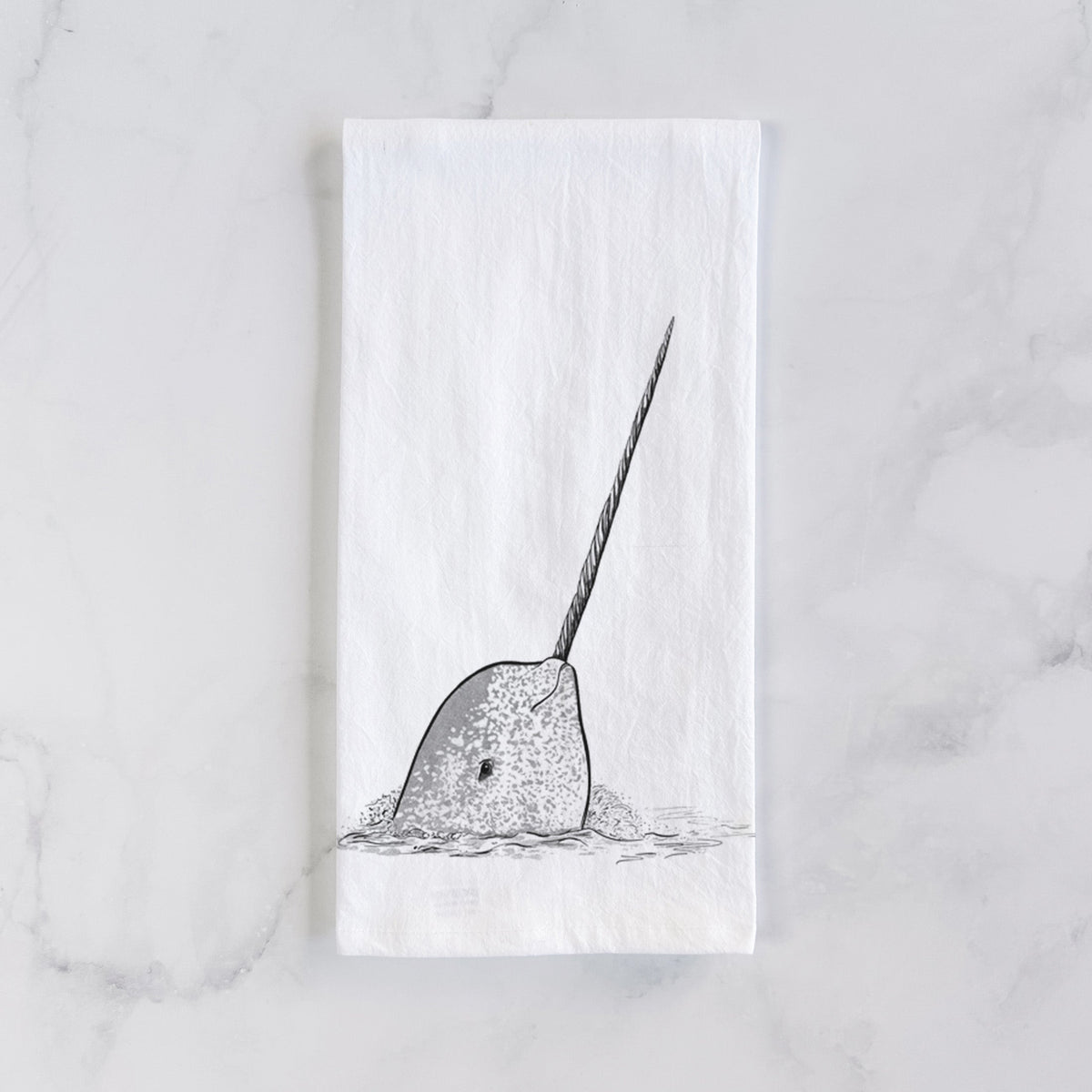 Narwhal - Monodon monoceros Tea Towel