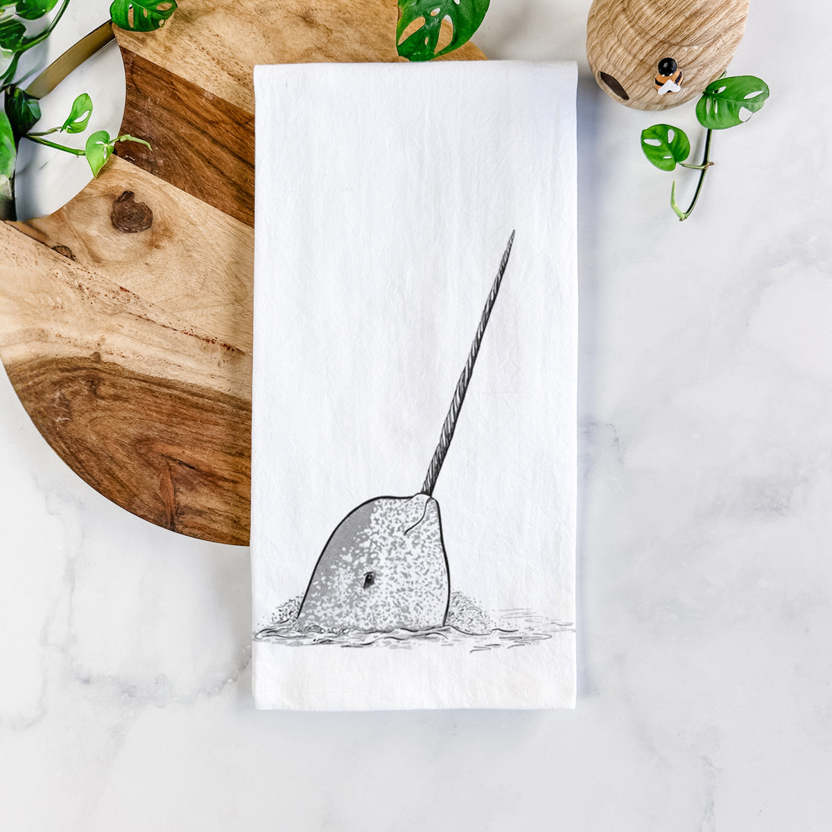 Narwhal - Monodon monoceros Tea Towel