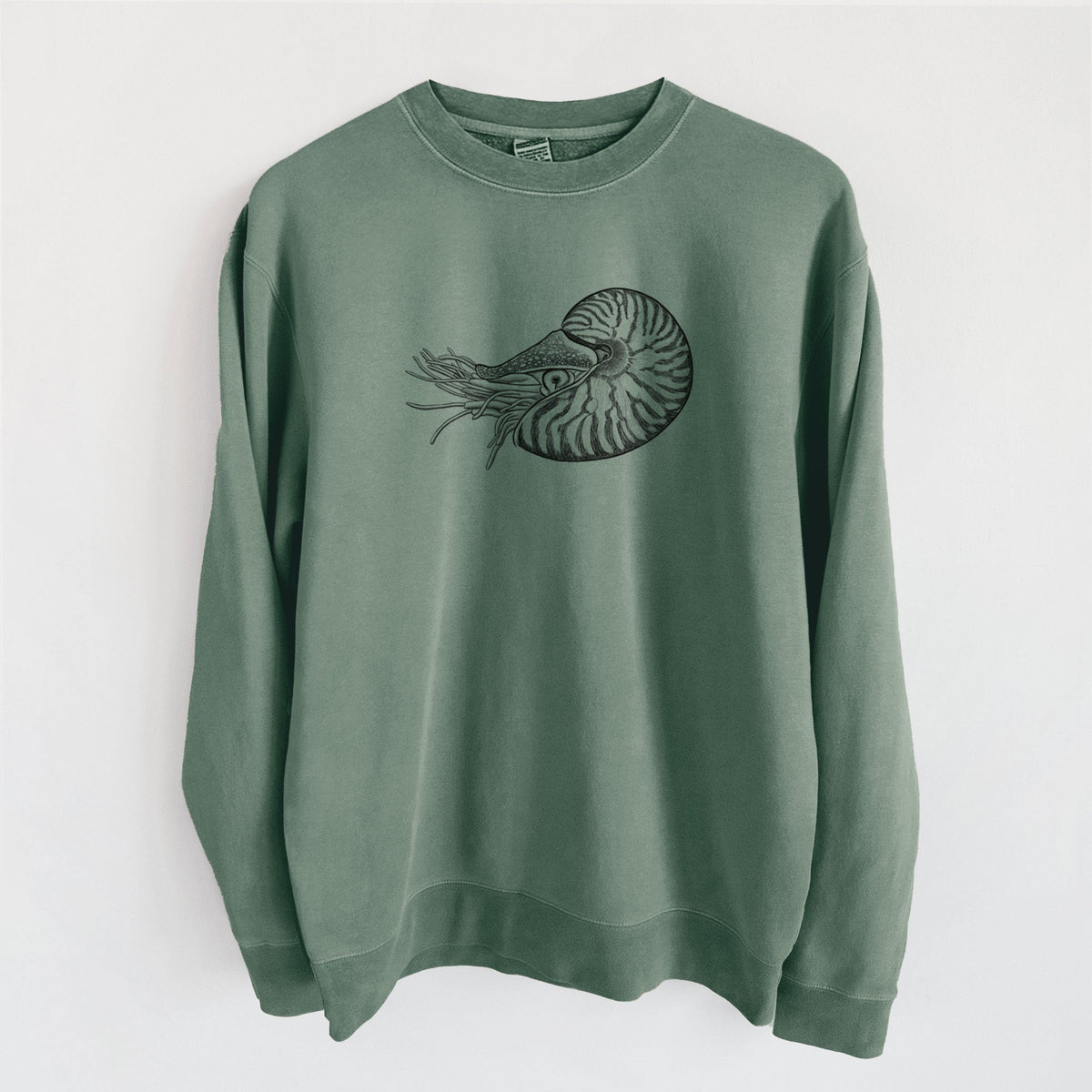 Palau Nautilus - Nautilus belauensis - Unisex Pigment Dyed Crew Sweatshirt