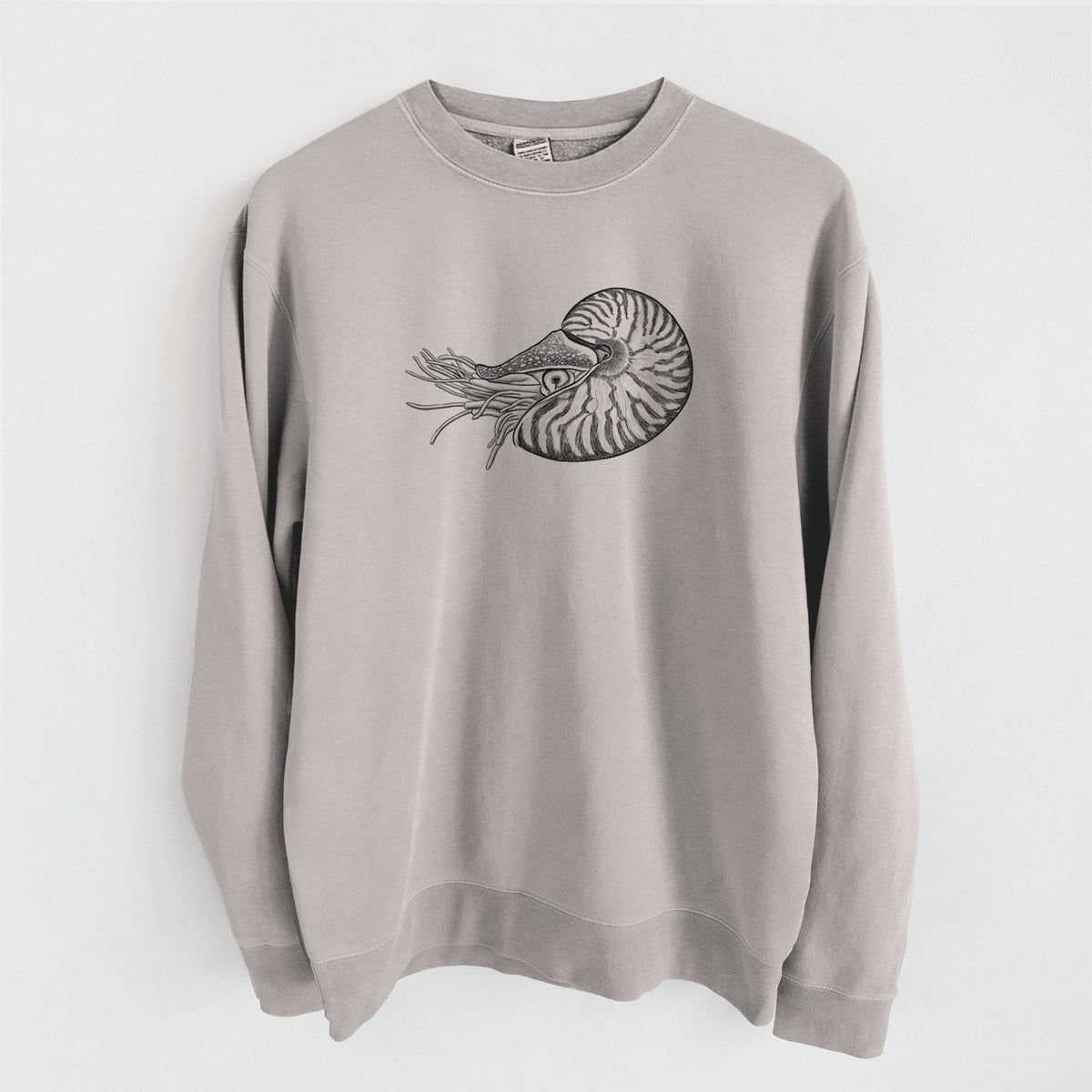 Palau Nautilus - Nautilus belauensis - Unisex Pigment Dyed Crew Sweatshirt