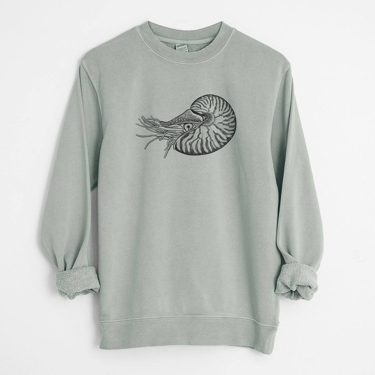 Palau Nautilus - Nautilus belauensis - Unisex Pigment Dyed Crew Sweatshirt