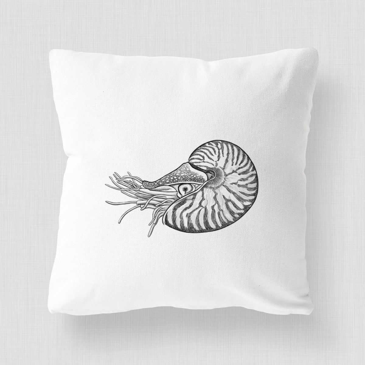 Palau Nautilus - Nautilus belauensis - Throw Pillow Cover