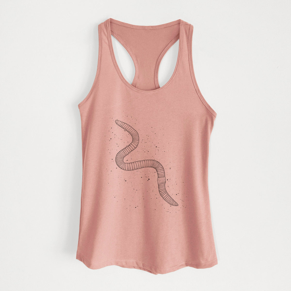 Common Earthworm - Nightcrawler - Lumbricus terrestris - Women's Racerback Tanktop