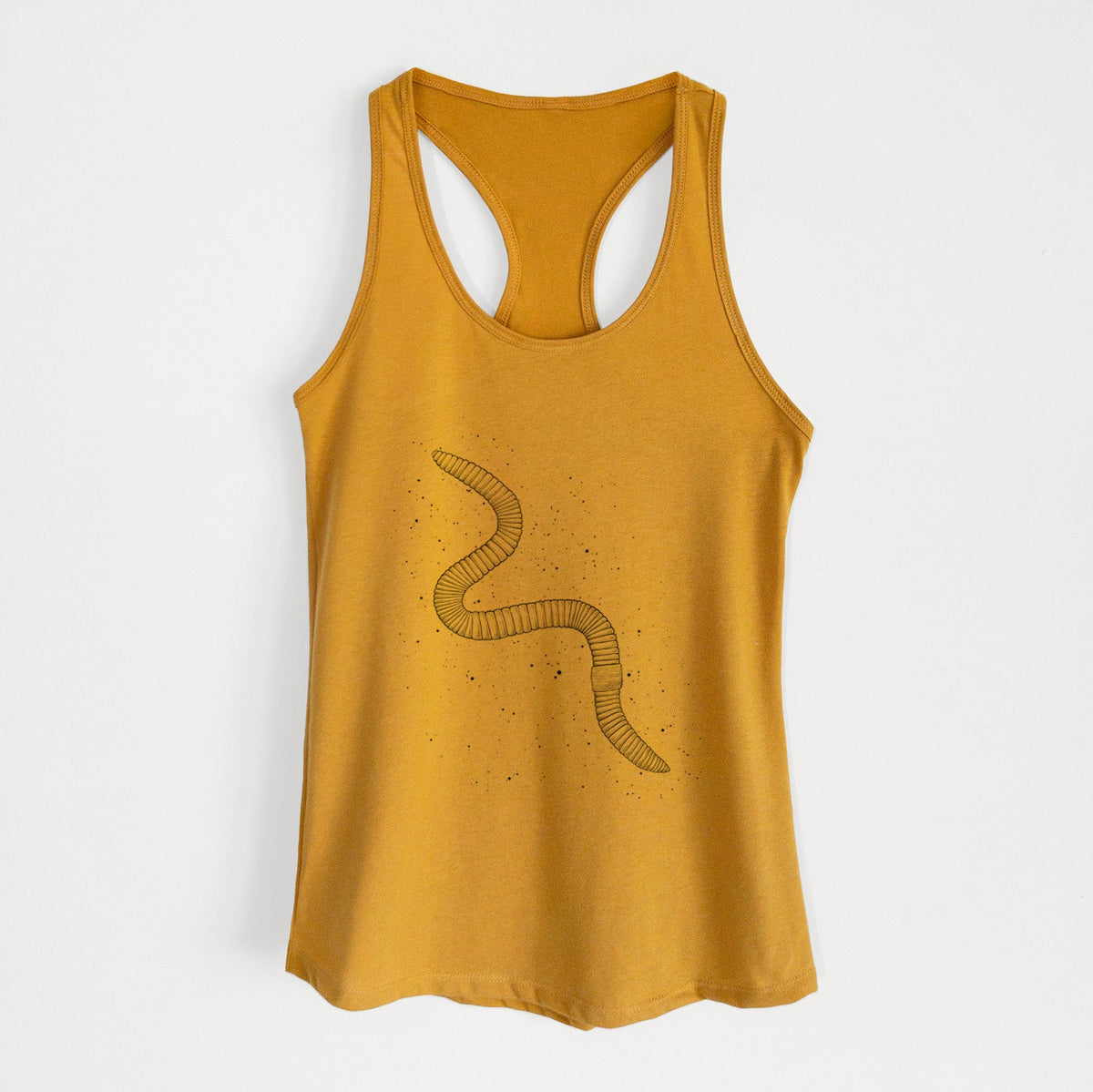Common Earthworm - Nightcrawler - Lumbricus terrestris - Women's Racerback Tanktop