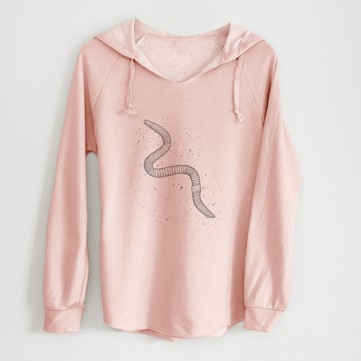 Common Earthworm - Nightcrawler - Lumbricus terrestris - Cali Wave Hooded Sweatshirt