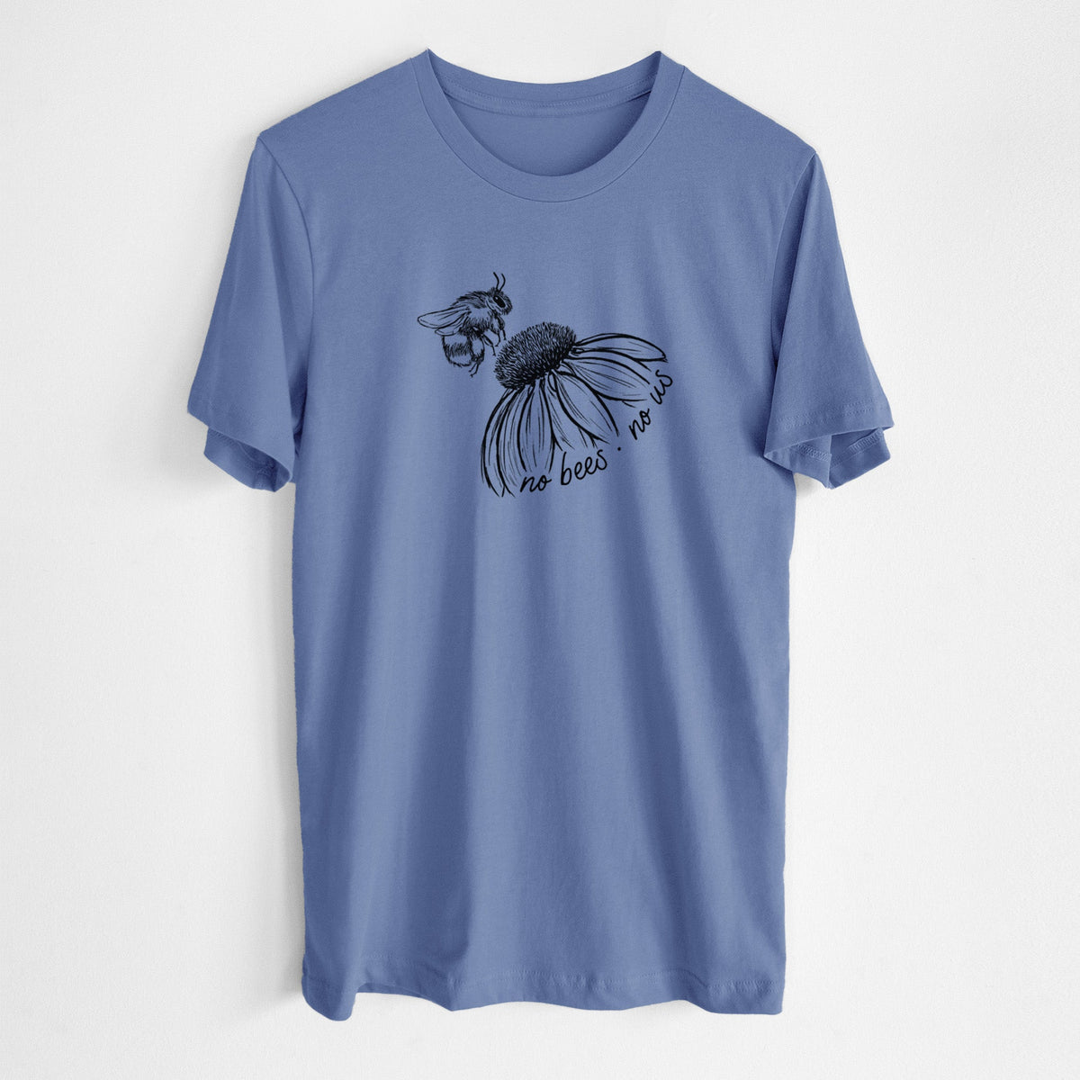 No Bees No Us - Lightweight 100% Cotton Unisex Crewneck